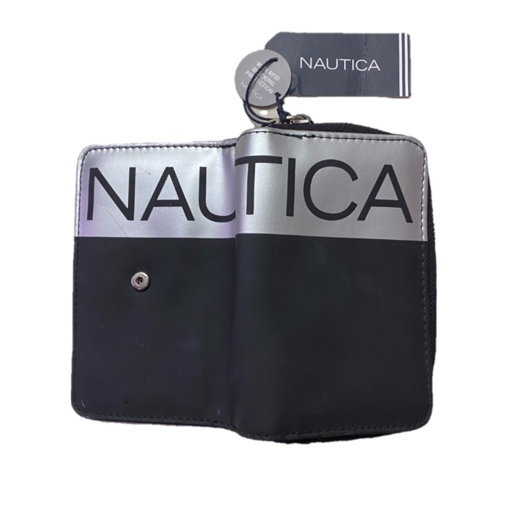 Nautica Wallet Black & Silver